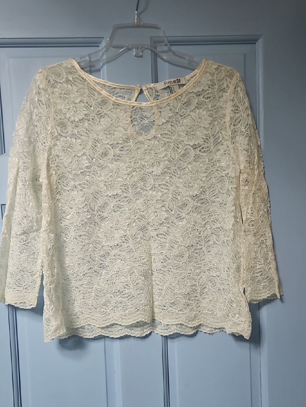 Lace Overlay Shirt